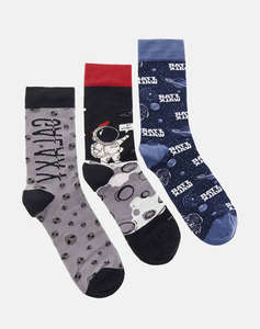 WALK UNISEX GALAXY SOCKS 3-PACK