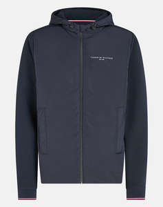 TOMMY HILFIGER MIX MEDIA HOODED ZIP THRU