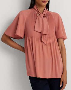 LAUREN RALPH LAUREN DRAPEY POLY GGT 122-SHIRT