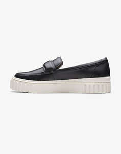 CLARKS Mayhill Cove Black Leather