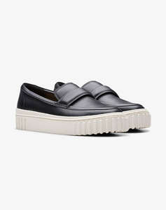 CLARKS Mayhill Cove Black Leather