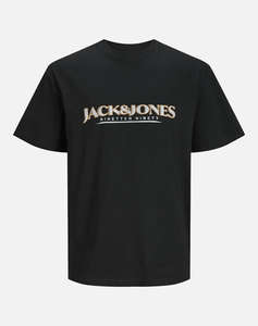 JACK&JONES JORGRAND BRANDING TEE SS CREW NECK BLK