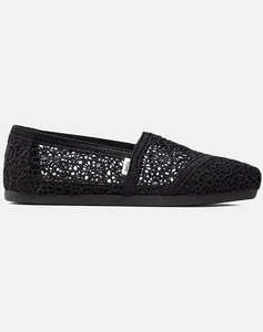 TOMS BLK MOROCCAN CROCHET WM ALPR ESP