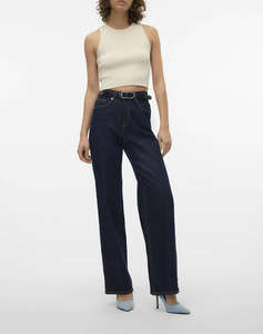 VERO MODA VMGINNY SL O-NECK CROP TOP NOOS