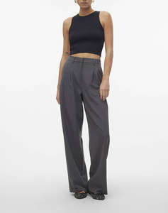 VERO MODA VMGINNY SL O-NECK CROP TOP NOOS