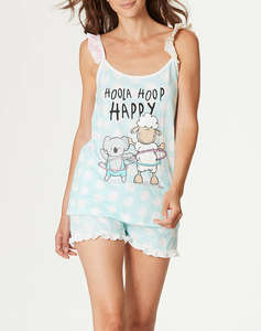 COTTONMANIA 5639 HAPPY PEOPLE PIJAMALE DE DAMA HOOLA HOP