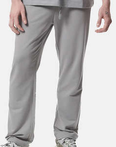 BODY ACTION MENS ESSENTIAL STRAIGHT SWEATPANTS W/ZIPPERS