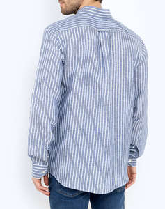 THE BOSTONIANS CAMASA ACORN IN REGULAR FIT Stripe LINEN Button-down Regular Fit