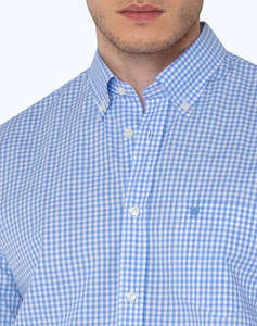 THE BOSTONIANS CAMASA MAVERICK POPLIN REGULAR FIT MedCheck POPLIN Button-down Regular Fit