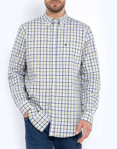 THE BOSTONIANS CAMASA MAVERICK FLAME REGULAR FIT MedCheck SLUB Button-down Regular Fit