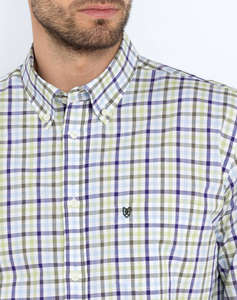 THE BOSTONIANS CAMASA MAVERICK FLAME REGULAR FIT MedCheck SLUB Button-down Regular Fit