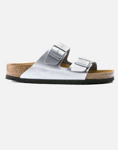 BIRKENSTOCK SYNTHETICS ARIZONA BF SILVER 35 - 43 NARROW SEASONAL CLASSIC ADULTS TEX INCALTAMINTE DE DAMA