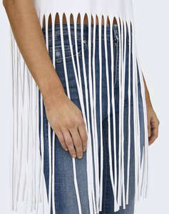 ONLY ONLZINNA S/S FRINGE TOP BOX JRS