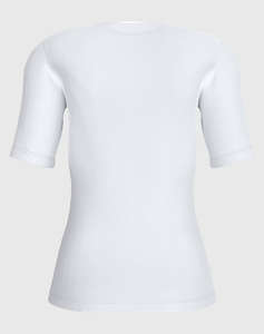 CALVIN KLEIN BLUZA WOVEN LABEL RIB V-NECK TEE