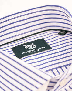 THE BOSTONIANS CAMASA ACORN POPLIN CUSTOM FIT Stripe POPLIN Semi-Rex Custom Fit