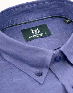 THE BOSTONIANS CAMASA IN REGULAR FIT Plain LINEN Button-down Regular Fit