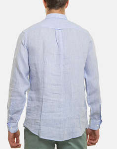 THE BOSTONIANS CAMASA IN REGULAR FIT Plain LINEN Button-down Regular Fit