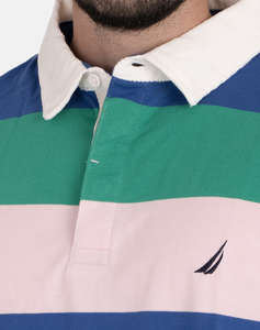 NAUTICA BLUZA POLO KM SS STRIPED RUGBY POLO_SUSTAINABLE SS STRIPED RUGBY POLO_SUSTAINABLE