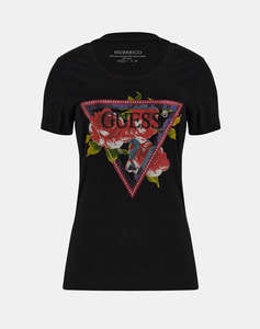 GUESS SS CN ROSES TRIANGLE TEE BLUZA DE DAMA