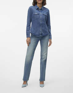 VERO MODA VMJENNIE LS DENIM SHIRT MIX GA NOOS