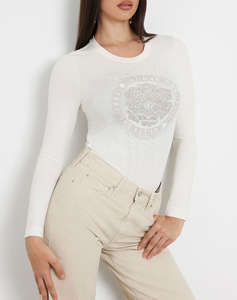 GUESS LS CN PEONY STAMP TEE BLUZA DE DAMA