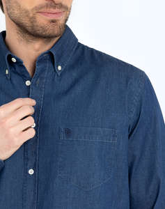 THE BOSTONIANS CAMASA DENIM REGULAR FIT Plain DENIM Button-down Regular Fit