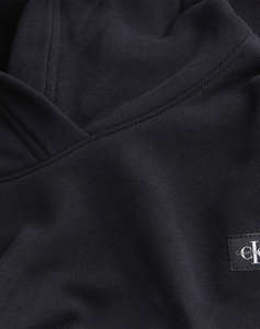 CALVIN KLEIN WOVEN LABEL PEACHED HOODIE