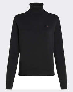 TOMMY HILFIGER CO JERSEY STITCH ROLL-NK SWT