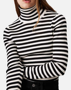 CALVIN KLEIN WOVEN LABEL ROLL NECK SWEATER