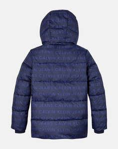 CALVIN KLEIN CKJ LOGO AOP PUFFER