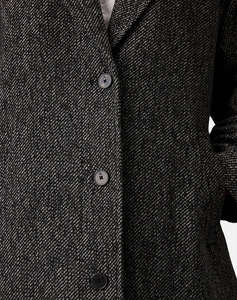 CALVIN KLEIN MELANGE LONG WOOL COAT