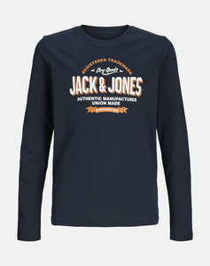 JACK&JONES JJELOGO TEE LS O-NECK 2 COL NOOS JNR