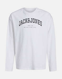 JACK&JONES JJECALEB VARSITY TEE LS O-NECK JNR