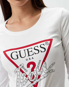 GUESS LS RN ICON TEE BLUZA DE DAMA