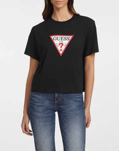 GUESS JEANS GJ SS CN BOXY ICONIC - ORGANIC COTTON 160GSM BLUZA W