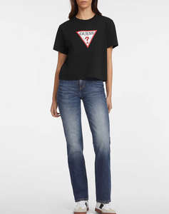 GUESS JEANS GJ SS CN BOXY ICONIC - ORGANIC COTTON 160GSM BLUZA W