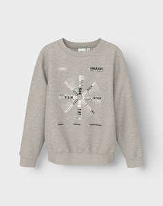 NAME IT NKMNONEN LS NREG SWEAT BRU