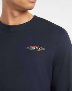 GUESS JEANS GJ LS CN SLIM AMERIC - ORGANIC COTTON 160GSM BLUZA M