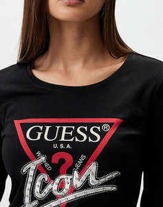 GUESS LS RN ICON TEE BLUZA DE DAMA