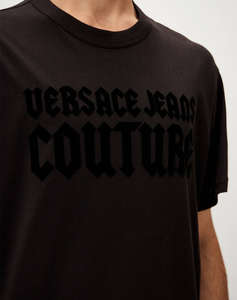 VERSACE JEANS 77GAHL01CJ01L 77UP601 R LOGO GOTH FLOCK BLUZA DE BARBATI