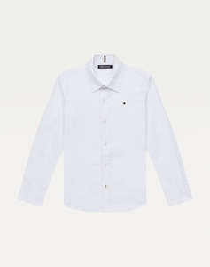 TOMMY HILFIGER SOLID STRETCH POPLIN SHIRT L/S