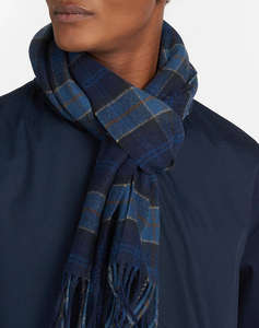 BARBOUR TARTAN LAMBSWOOL SCARF FULAR