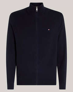 TOMMY HILFIGER PIMA ORG CTN CASHMERE ZIP THRU