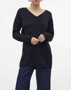 VERO MODA VMGOLD ROLL LS LONG V-NECK PULLOVER GA