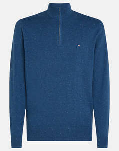 TOMMY HILFIGER PIMA ORG CTN CASHMERE ZIP MOCK