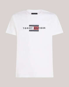 TOMMY HILFIGER HILFIGER FLAG EMBRO TEE