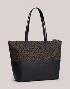 TOMMY HILFIGER TH JACQUARD TOTE ( Dimensiuni: 31.5 x 30 x 14 cm.)