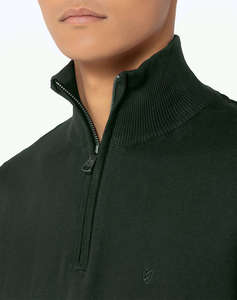 THE BOSTONIANS TRICOTAT DE BUMBAC HALF-ZIP REGULAR FIT