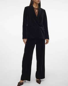 VERO MODA VMALLISON MW WIDE VELVET PANT