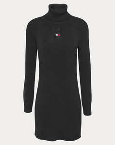 TOMMY JEANS TJW MOCKNECK BADGE SWEATER DRESS